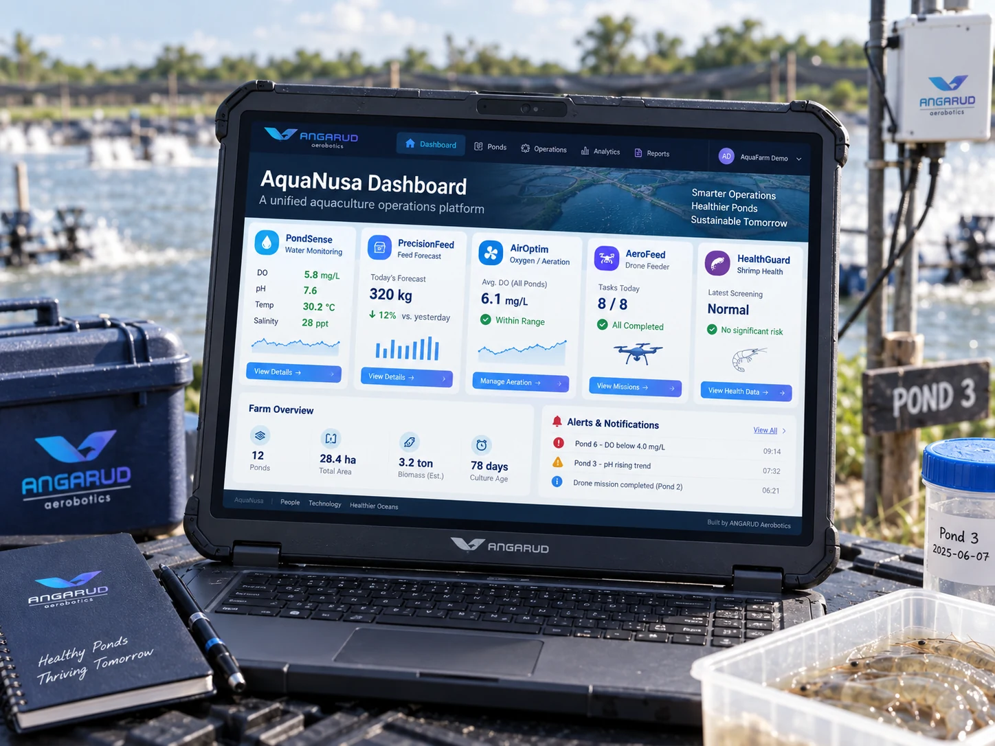 AquaNusa Dashboard concept
